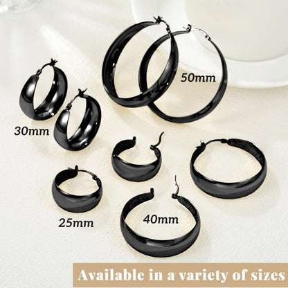 Senteria Dicke, klobige, vergoldete Creolen für Frauen, hypoallergene, 14K vergoldete Creolen, leichte, große goldene Creolen für Frauen, 30 MM
