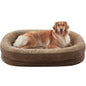 JOEJOY Orthopedic Dog Beds Large Sized Dog, XL Egg-Crate Memory Foam Pet Couch Bed with Bolster Sides, Waterproof Lining, Removable Washable Cover & Non-Slip Bottom, Brown