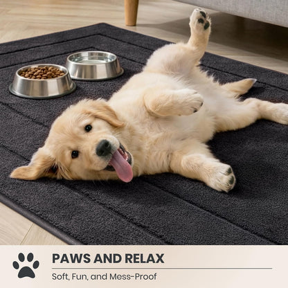 PURRUGS Dirt Trapping Door Mat 32" x 70", Non-Slip/Skid Machine Washable Entryway Rug, Dog Doormat, Super Absorbent Welcome Mat for Muddy Wet Shoes and Paws, Grayish Brown