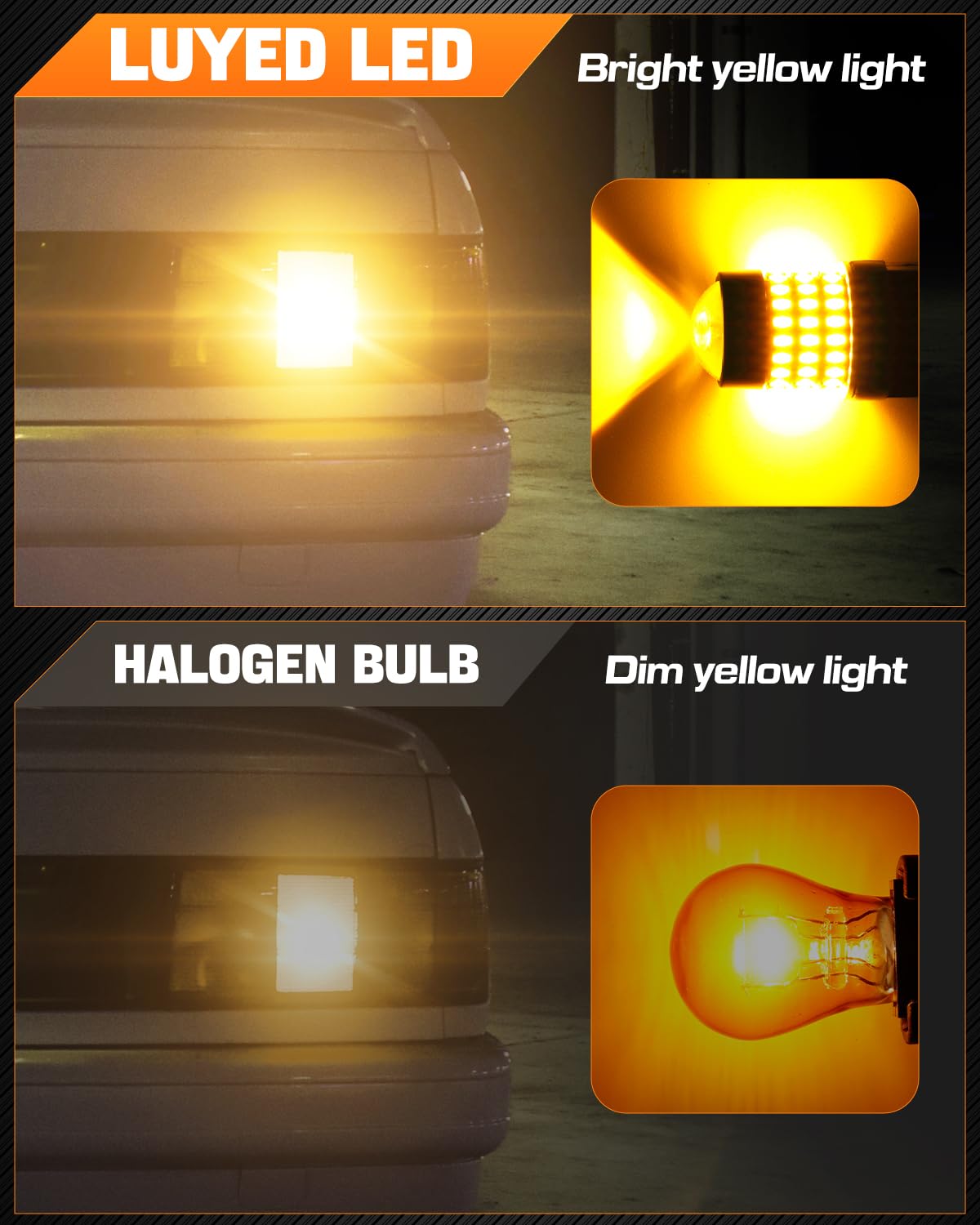 LUYED 3157 LED Bulbs Reverse Light Xenon White 1800 Lumens Super Bright 78 SMD 3056 3156 3057 4157 LED Bulbs,Used for Back Up Reverse Lights,Brake Lights,Tail Lights,Turn Signal Lights,Pack of 2