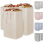 Lifewit 2 Pack Laundry Basket 80L Each, Collapsible Clothes Hamper with Reinforced Handles, Freestanding Waterproof Design for Bedroom and Laundry Room, Grey 160L Total