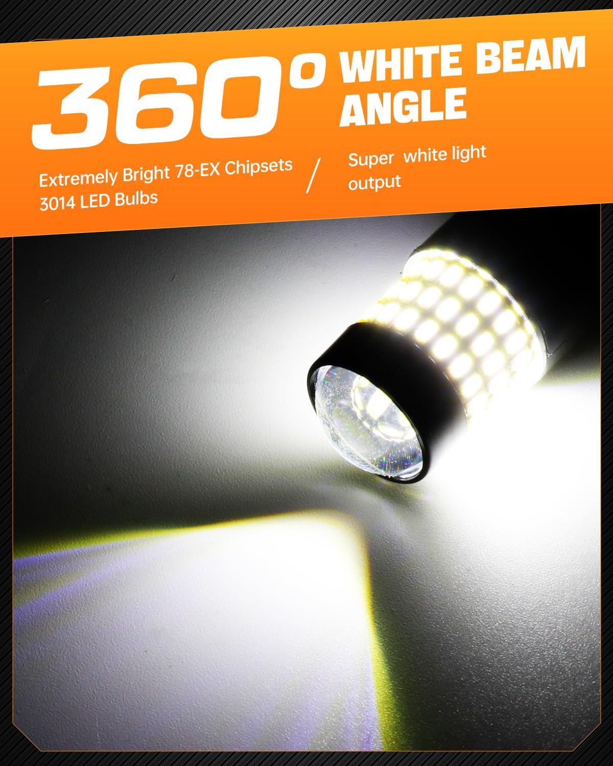 LUYED 3157 LED-Birnen Rückfahrlicht Xenon-Weiß 1800 Lumen Super Hell 78 SMD 3056 3156 3057 4157 LED-Birnen, Verwendet für Rückfahrlichter, Bremslichter, Rücklichter, Blinker, 2er-Pack