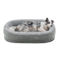 JOEJOY Orthopedic Dog Beds Large Sized Dog, XL Egg-Crate Memory Foam Pet Couch Bed with Bolster Sides, Waterproof Lining, Removable Washable Cover & Non-Slip Bottom, Brown