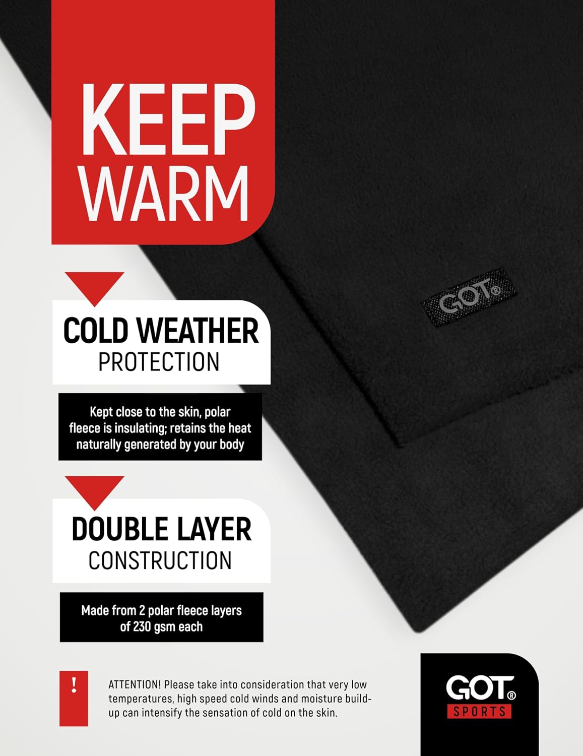 GOT Sports Polar Fleece Neck Warmer