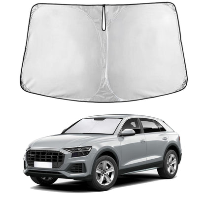 EcoNour Car Windshield Sunshade | Blocks 99% Heat & Keeps Interior Cool | Universal Fits Cars, SUVs, Trucks | Automotive Sun Screen, Visor & Car Accessories for Summer | Medium (64x32 Inches)