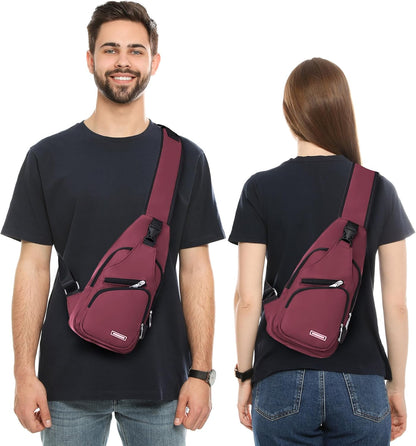 Wasserdichte Sling Bag Umhängetasche für Herren Damen Sling Rucksack Wanderrucksack Mehrzweck Cross Body Brusttasche