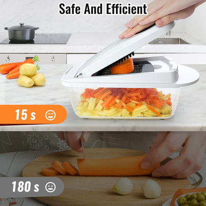 8 Blade All-in-1 Vegetable Chopper Mandoline Slicer