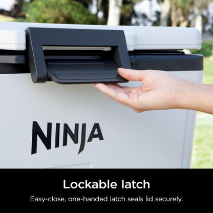 Ninja FrostVault 50qt Hard Cooler with Dry Zone | Integrated Fridge-Temp Dry Storage Drawer | Premium Heavy-Duty Insulated Cooler | Keeps Ice Cold for Days | Spanish Moss | FB151GN1