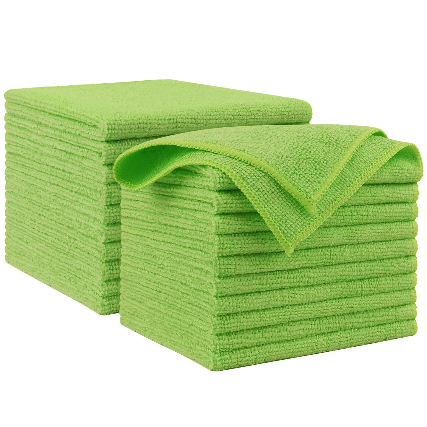AIDEA Microfiber Cleaning Cloth, 50PK, Microfiber Towels for Cars, Premium Wash Cloths, Dusting Cloth Cleaning Rags, Absorbent Towels for SUVs, House, Kitchen, Window, Cleaning Supplies12×12"