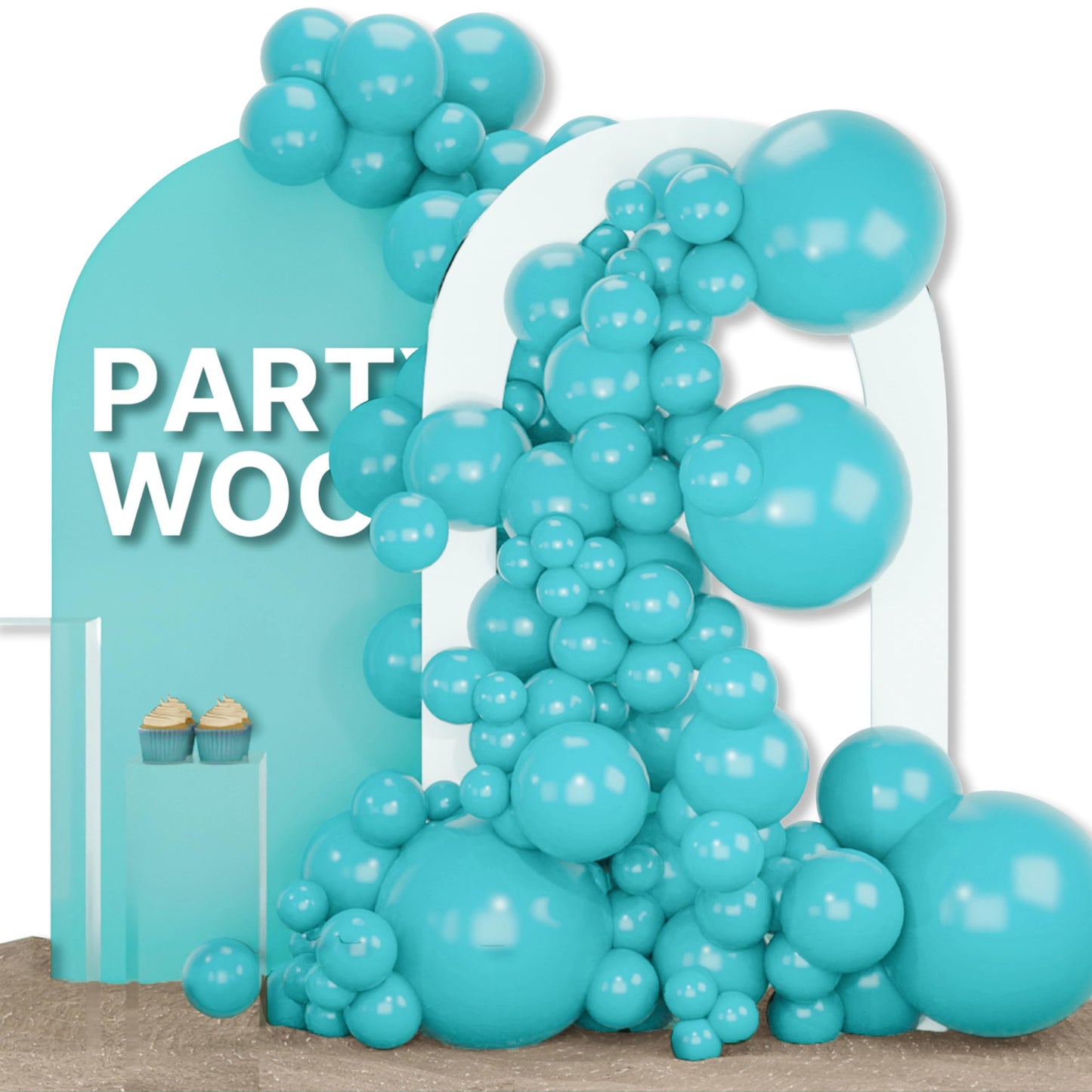 PartyWoo White Balloons 155pcs Different Sizes Pack of 18 12 10 5 Inch Matte White Latex Balloon Arch Kit Garland for Wedding Bridal Graduation Baby Shower Birthday Party Decorations White-Y13