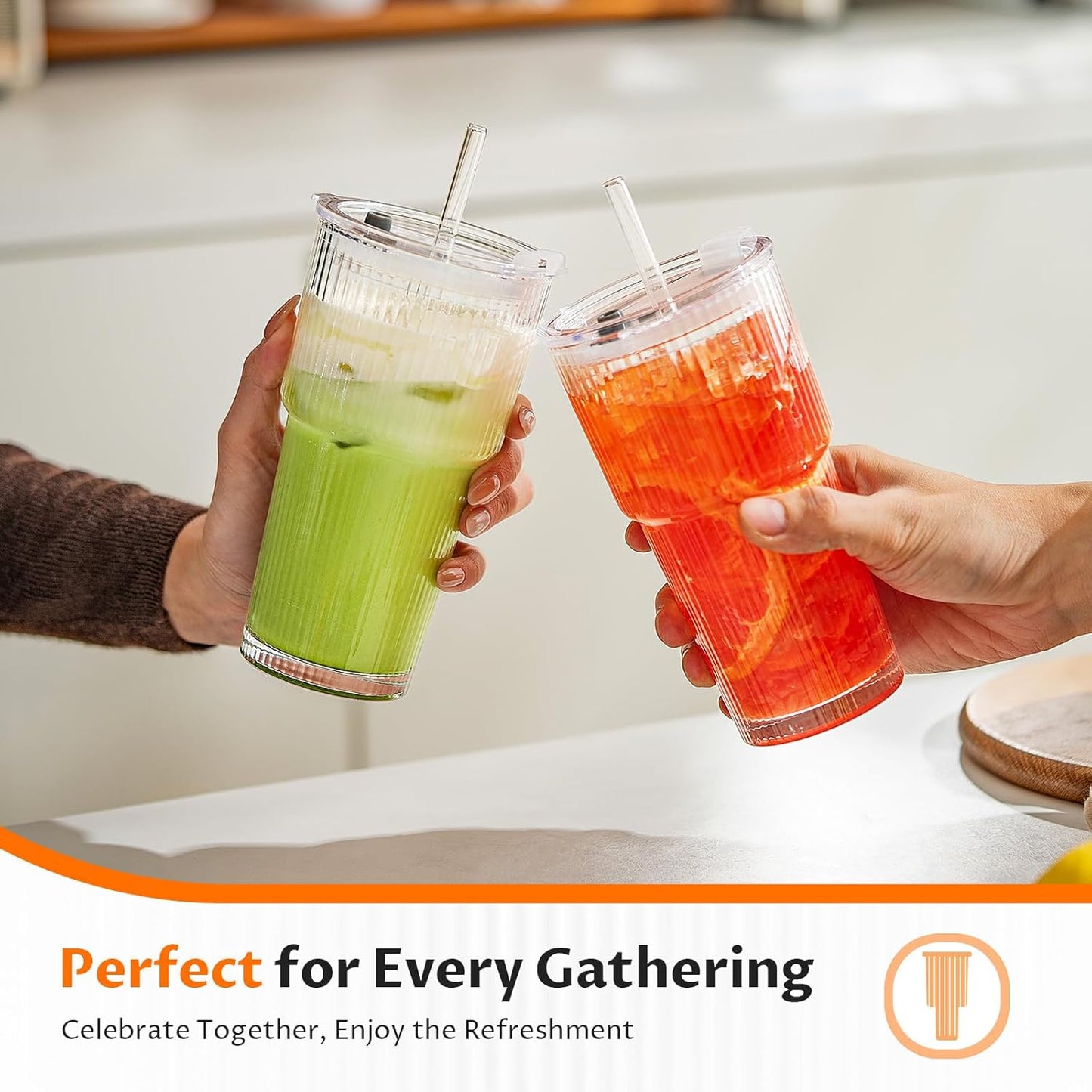 VA1KENE Glass Cups with Lids and Straws: A Game-Changer for Your Daily Drink