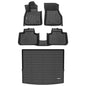 GINOWY-Floor Mats for Toyota 4Runner 1996-2002,1st+2nd Row,TPE All Weather Car Mats Custom Fit Rubber Floor Liners Car Accessories for Toyota 4Runner