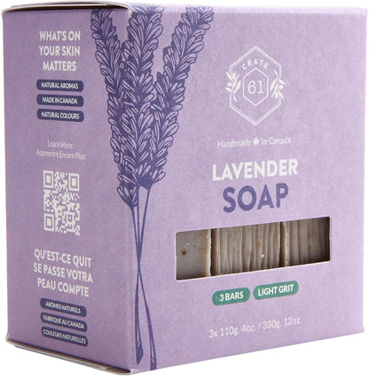 CRATE 61 ORGANICS Vegane Naturseife, handgemachte Seife mit hochwertigen ätherischen Ölen, kaltgepresst für Gesicht und Körper für Männer und Frauen, 3er-Pack (4 oz, Riegel) (Eucamint)