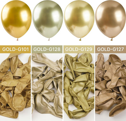 PartyWoo Gold Balloons 50pcs 12 Inch Gold Latex Helium Balloons for Birthday Wedding Anniversary Baby Shower Graduation Bachelorette Retirement Engagement Tea Casino Disco Party Decorations Gold-G101