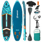 FBSPORT 11' Premium Stand Up Paddle Board, Yoga Board with SUP Accessories & Carry Bag | Wide Stance, Surf Control, Non-Slip Deck, Leash, Paddle and Pump for Youth & Adult