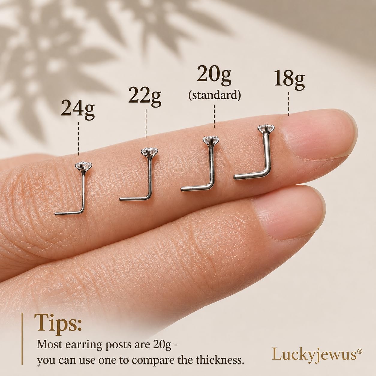 LuckyJewus Sterling Silver Nose Rings: A Subtle yet Luxurious Touch