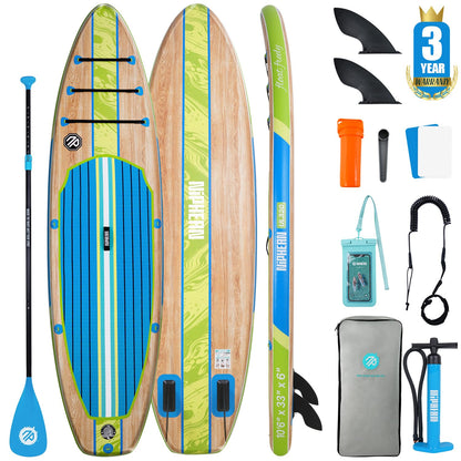 Niphean Inflatable Stand Up Paddle Board with SUP Accessories, Anti-Slip EVA Deck, 10’6’’ Inflatable Paddle Boards for Adults & Youth of All Skill Levels