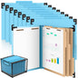 Henoyso 10 Pcs Hanging Classification File Folders, Letter Size Red Folders with 3 Pressboard Dividers, 8 Fasteners, 4 Inch Expansion, 1/3-cut Top Tab for Medical Records and File Cabinet Organizer