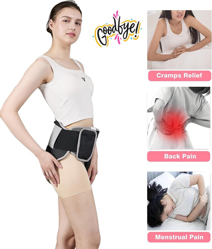 Buttock Lower Abdomen Belly Hip Heating Pad Massage Brace Period Heating Pad Massager Electric Back Abdomen or Belly Massage Pad Menstrual Buttock Belly Pain Relief, Shape Shorts ab Machine