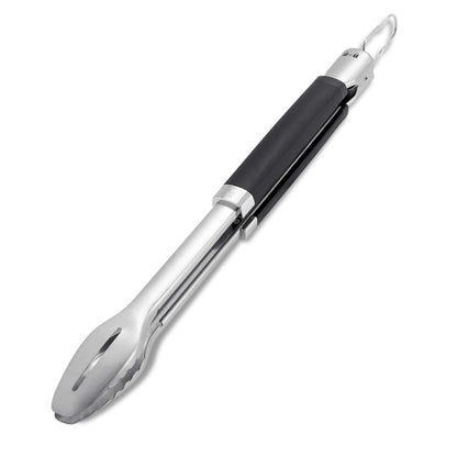 Weber Precision 3‑Piece Grilling Tool Set – Stainless Steel Tongs, Spatula & Silicone Basting Brush with Non‑Slip Handles and Hands‑Free Locking - Grill Accessory Kit