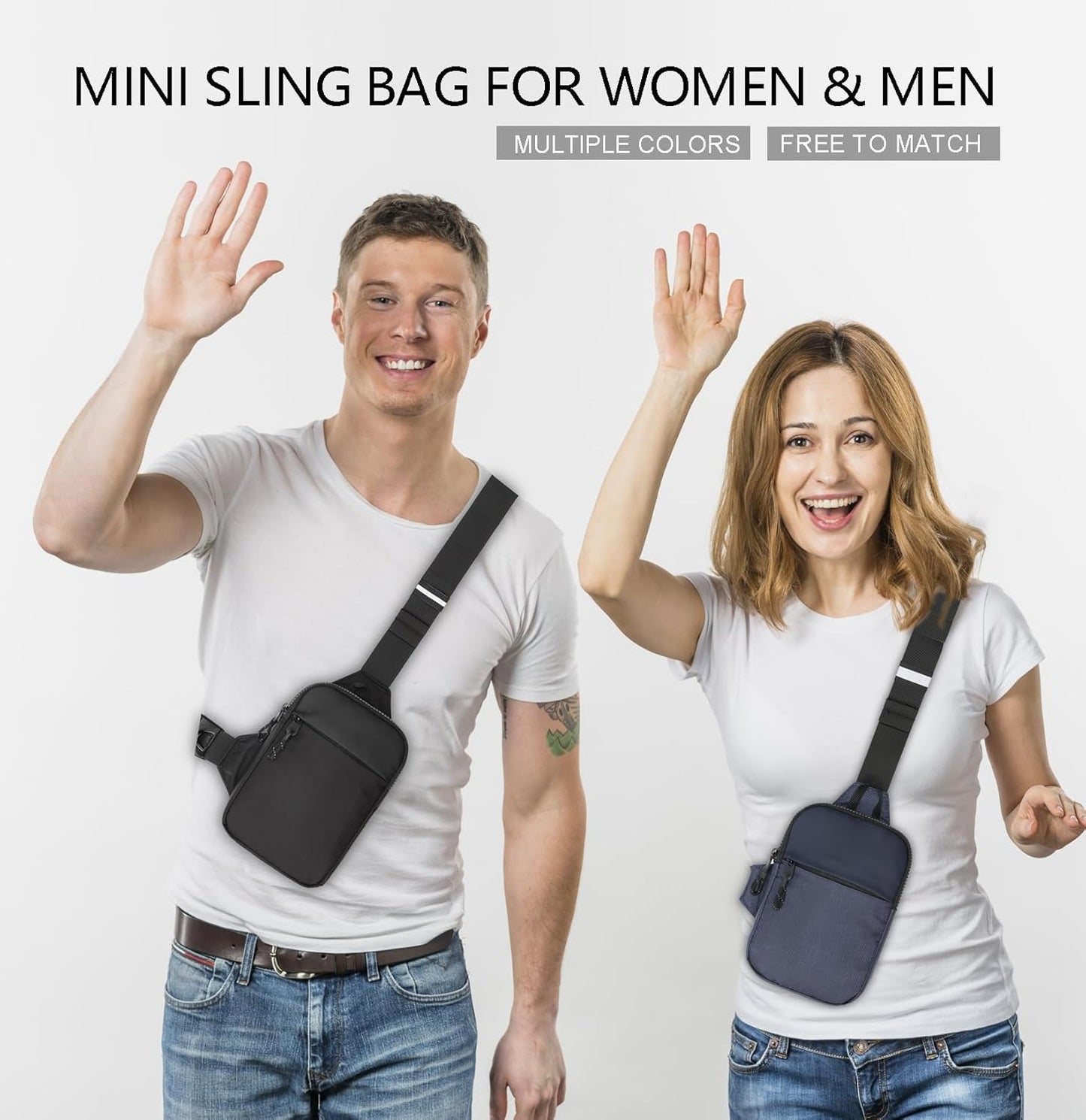 Mini-Slingbag für Damen und Herren, kleine Umhängetasche, lässige, trendige, wasserdichte Brusttasche für Reisen