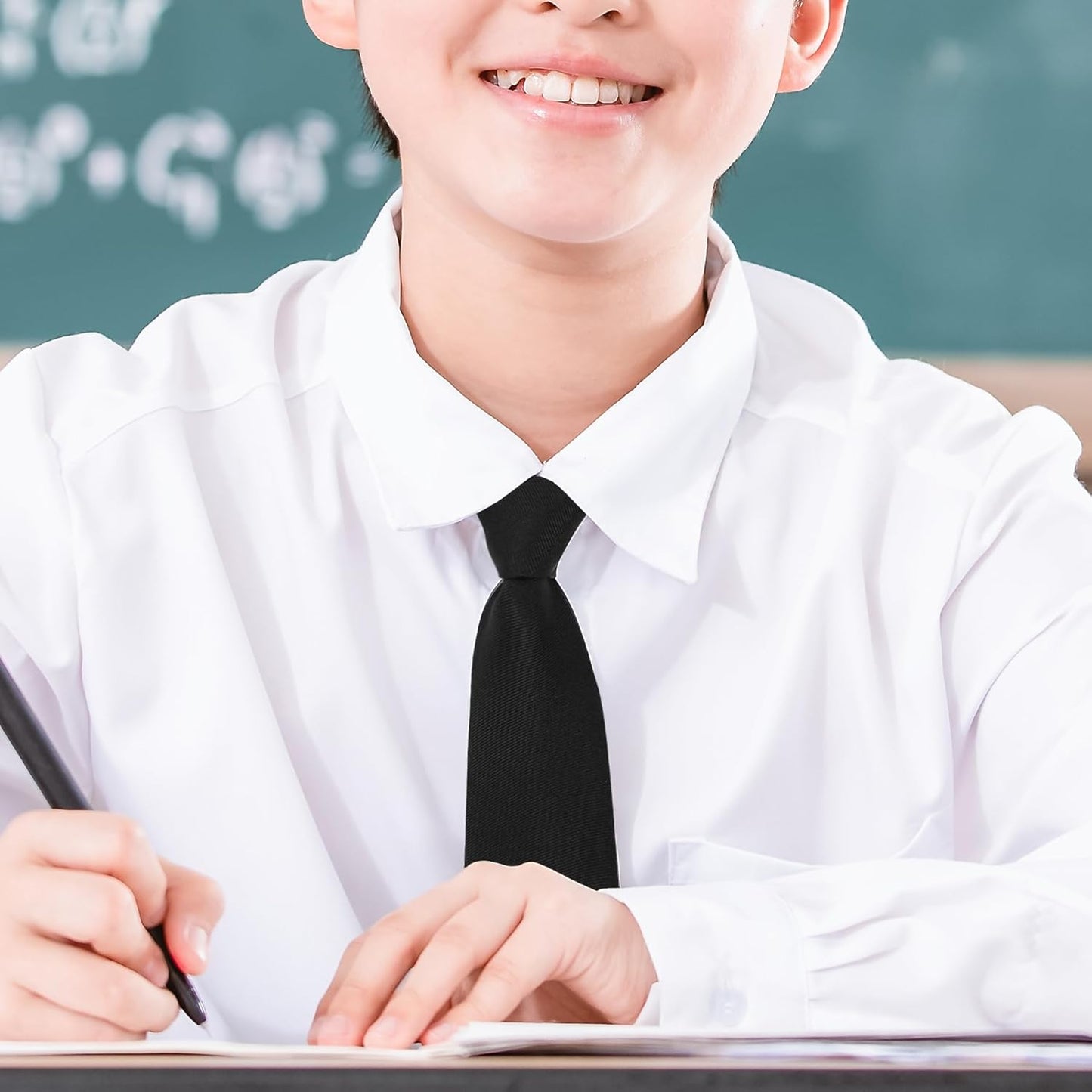 Sucrain 1 Stück Jungen Krawatte Vorgespunden Verstellbares Halsband Krawatte für Hochzeit Abschlussfeier Schuluniformen