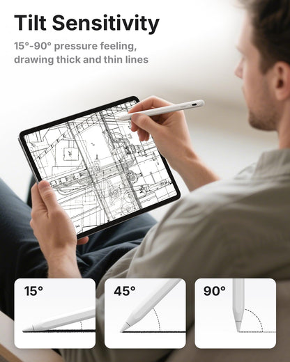 Metapen A8 iPad-Bleistift für Apple iPad 2018-2025, 4 Min. Schnellladung, magnetischer Stylus-Stift für iPad 11/10/9/8/7/6. Generation, iPad-Zubehör für Pro 12.9/11/13-Zoll M4, Air 3/4/5/M2/M3, Mini 5/6. Generation
