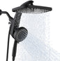 BOZYBO Rain Shower Head with Handheld: High Pressure Shower Heads with Handheld Spray Combo, 12" Rainfall Shower Head and 9 Sprays Hand Showerheads with Magnetic Docking and Power Jets, Chrome