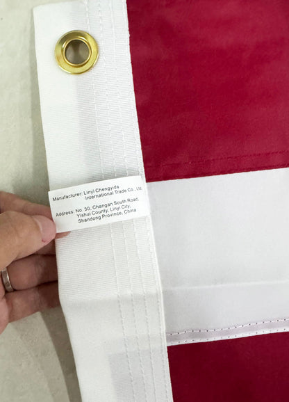 American Flag 8x12 ft: Long Lasting US Flag, Heavy Duty Nylon, Embroidered Stars, Sewn Stripes, Brass Grommets, UV Protection Perfect for Outdoors! USA Flag