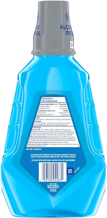Crest Pro-Health Multi-Protection Mundspülung alkoholfrei, frischer Minzgeschmack, erfrischt den Atem mit 12 Stunden Atemschutz, 1L