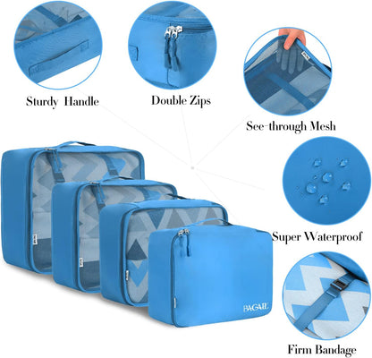 BAGAIL 8er Set Packwürfel Gepäckorganizer für Reisezubehör