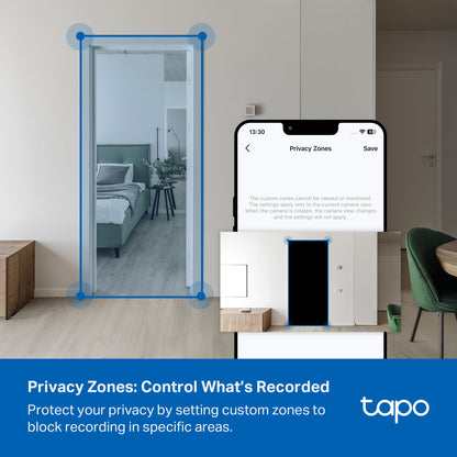 Tapo 1080P Indoor Wired Security Camera - Works as a Baby Monitor & Pet Camera, Motion Detection, 2-Way Audio, Siren, Night Vision, Subscription-Free Local Storage or Optional Cloud, C101