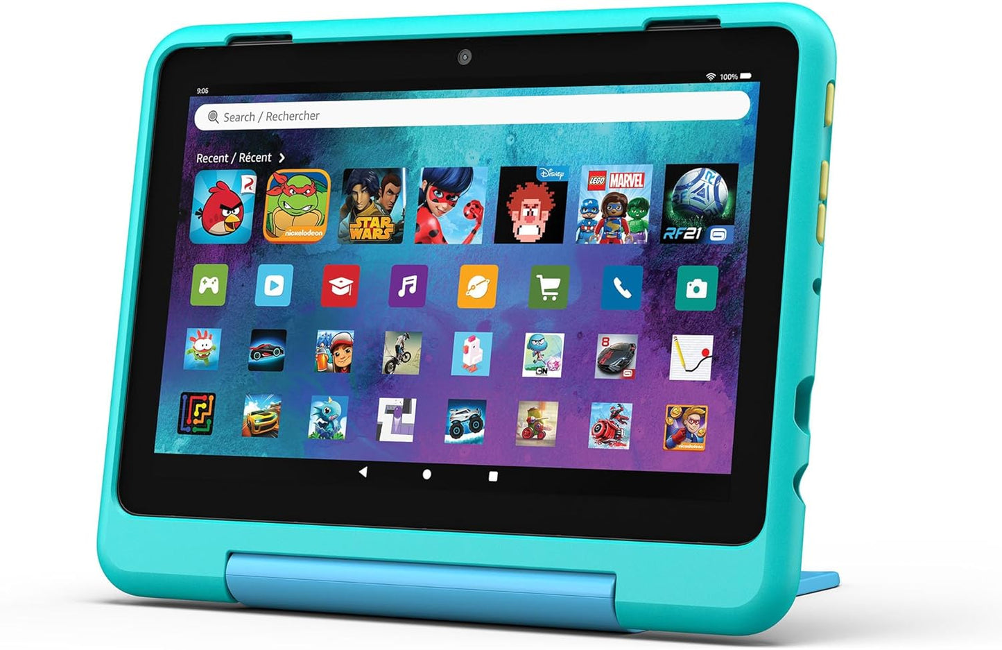 Amazon Fire HD 8 Kids tablet, includes kid-proof bumper for ages 3-5, ad-free content with parental controls, 13-hr battery, 32GB, Blue, newest model