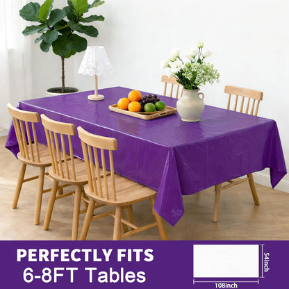 Vyntra Plastik-Tischdecken, 8er-Pack, 137 x 274 cm, rechteckig, rosa – Einweg-Party-Tischdecken für Valentinstag, Babyparty, Brautparty