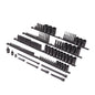 SUNEX Tools 80 Piece 3/8 in. Drive Master Impact Socket Set, Universal, Star, External Star, Extensions, Universal Joint, SAE and Metric, 8mm to 19mm and 5/16 in. to 3/4 in., CR-MO Steel, Model 3580