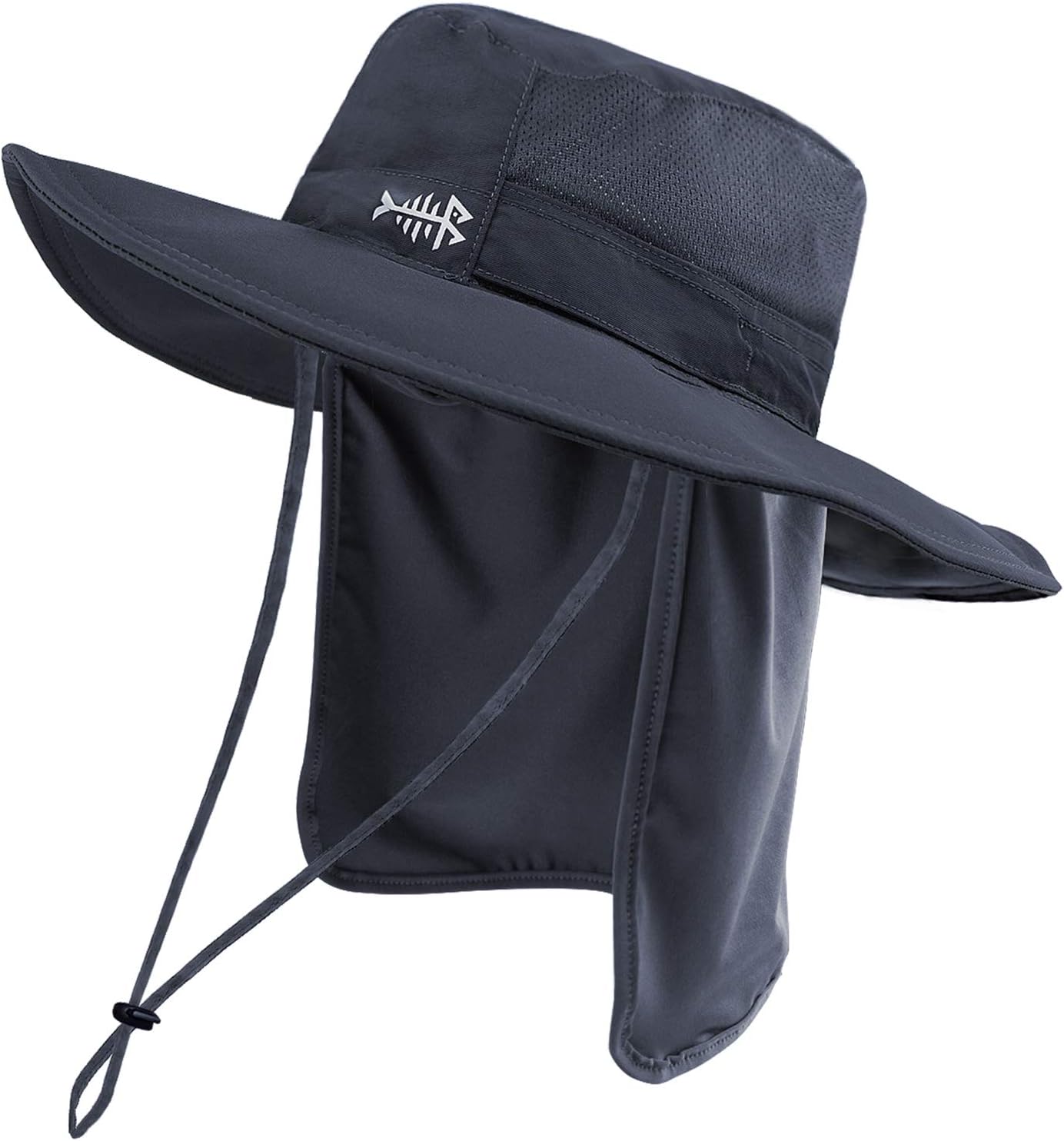 Bassdash UPF 50+ Sun Fishing Hat Water Resistant with Detachable Neck Flap Big Size