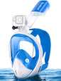 Greatever Full Face Snorkel Mask, Snorkeling Gear for Adults with Latest Dry Top Breathing System and Detachable Camera Mount, Foldable Snorkel Mask Adult, Snorkels Anti-Fog & Anti-Leak