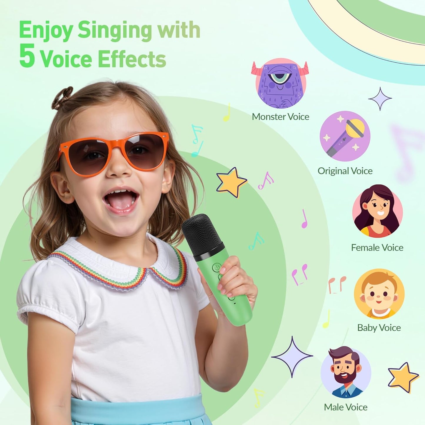 Mini Karaoke Machine for Kids Adults, Portable Bluetooth Speaker with 2 Wireless Microphone, Birthday Gifts for Girls Boys Ages 4, 5, 6, 7, 8, 9, 10, 12+ Years Old (Pinkcolor)