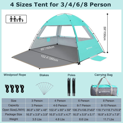 Venustas Beach Tent Sun Shelter: A Game-Changer for Outdoor Enthusiasts