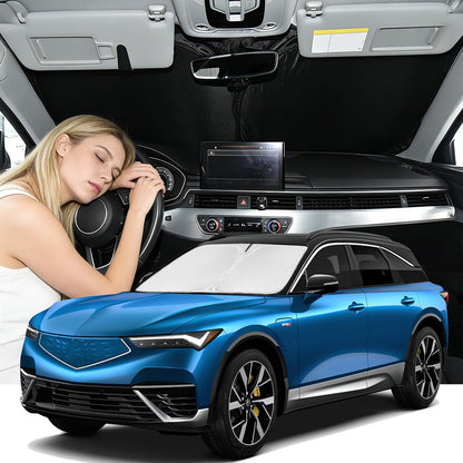 for Toyota Tacoma 2016-2023 2024 2025 2026 Sun Shade Sunshade Windshield Cover - 4 Layers Front Window Shade Custom Fit Tacoma 2Dr 4Dr Pickup Sun Visor 240T Shade Blocks UV Rays Car Accessories