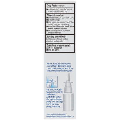 NasalCrom Nasal Spray Allergy Symptom Controller | 200 Sprays | .88 FL OZ,(Pack of 4)