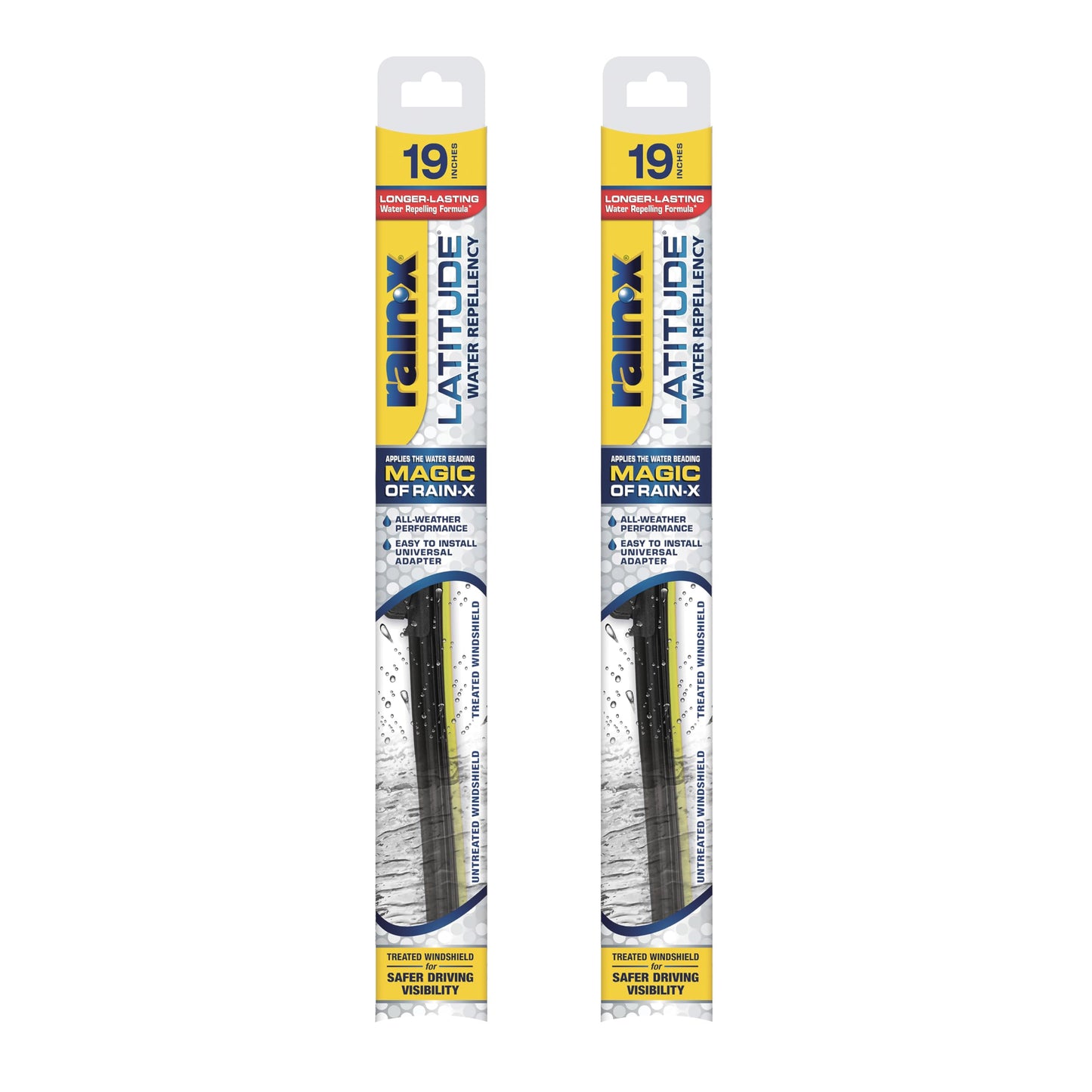 Rain-X 810363 Repellency Water Repellent Wiper Blades, 22" Windshield Wipers (Pack of 2), All Weather Streak-Free for Enhanced Visibility w/Water Repellency Formula [Amazon Exclusive]