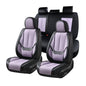 Coverado Car Seat Covers 5 Pieces, Full Set Universal Seat Covers for Cars, Waterproof Nappa Leather Auto Seat Protectors with Head Pillow, Car Interiors Fit for Most Sedans SUV Pick-up Truck, Black