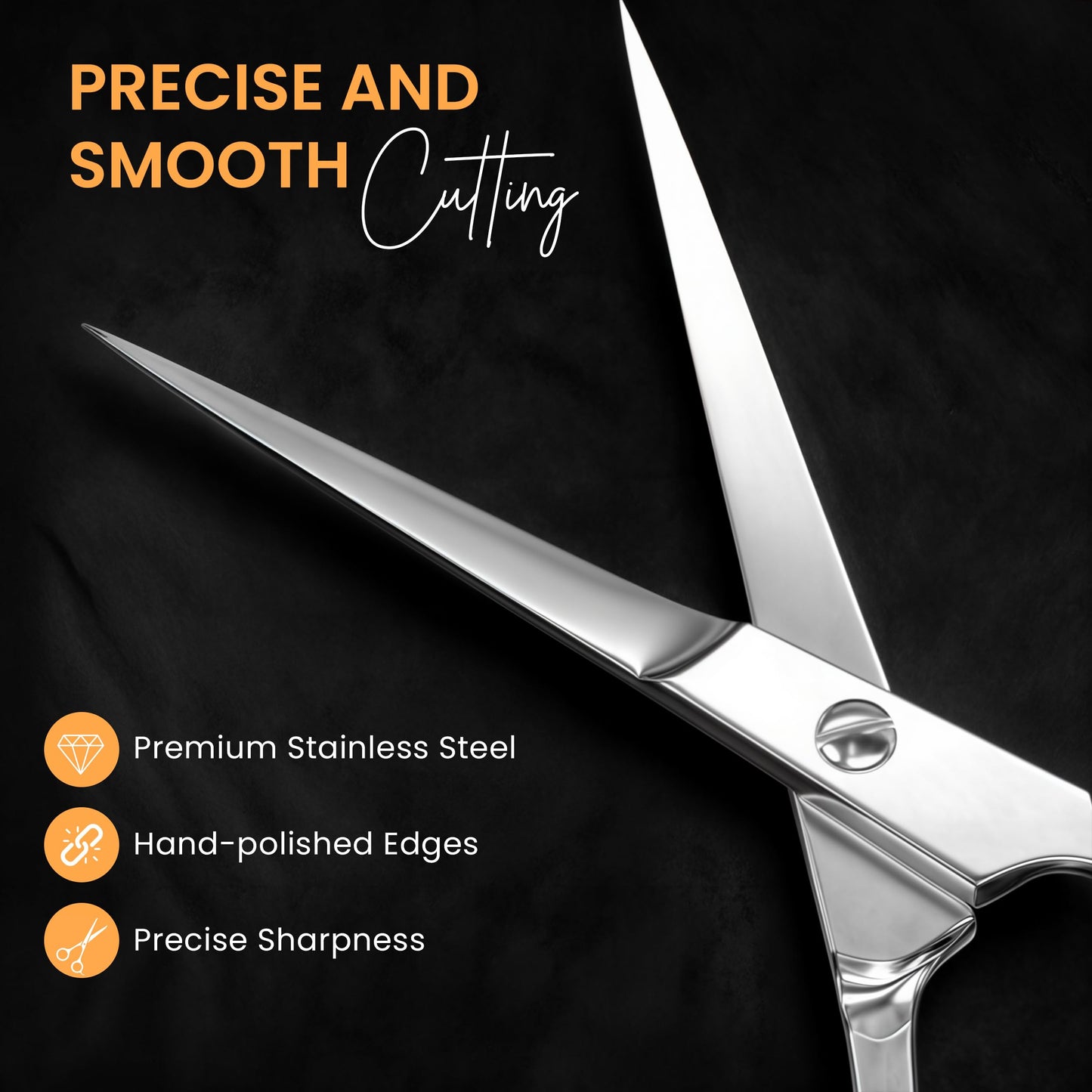 Utopia Care Haarschneide- und professionelle Friseurschere 6,5 Zoll, Premium Edelstahl Schere mit glattem Rasiermesser und scharfen Klingen für Salons, Männer, Frauen und Kinder, Silber