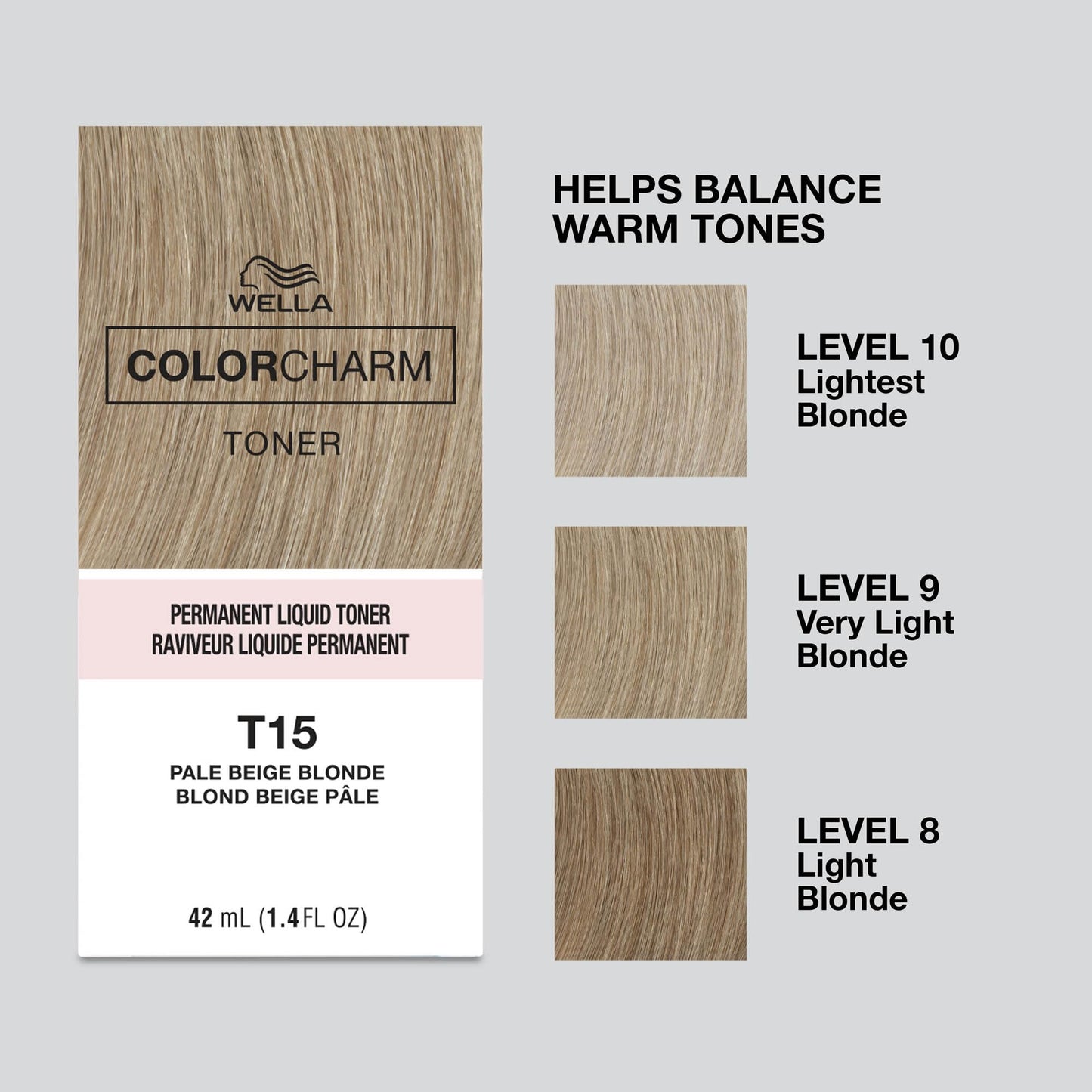 COLORCHARM Permanente Flüssigtönungen | Neutralisiert Gelbstich | Frei von Parabenen | Vegan | T18 Hellstes Aschblond | 41 ml