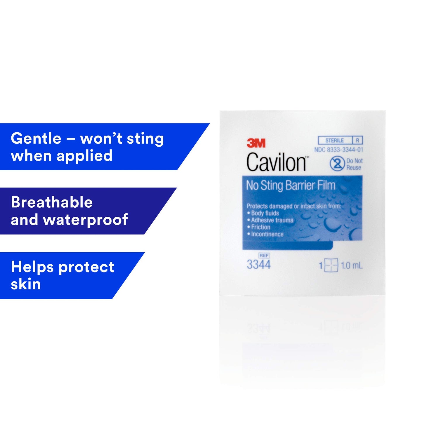 3M™ Cavilon™ No Sting Barrier Film, 3343, 1ML Wand, 25 Each / Carton, 4 Carton / Case