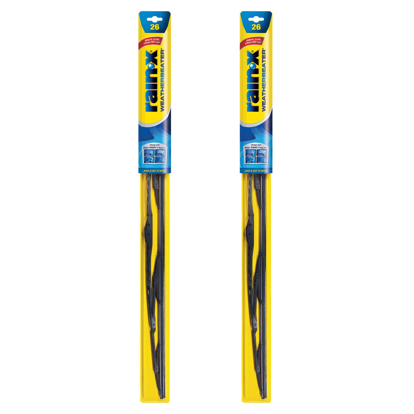 Rain-X 820149 WeatherBeater Wiper Blades, 22" Windshield Wipers (Pack of 2), Automotive Replacement Windshield Wiper Blades That Meet Or Exceed OEM Quality And Durability