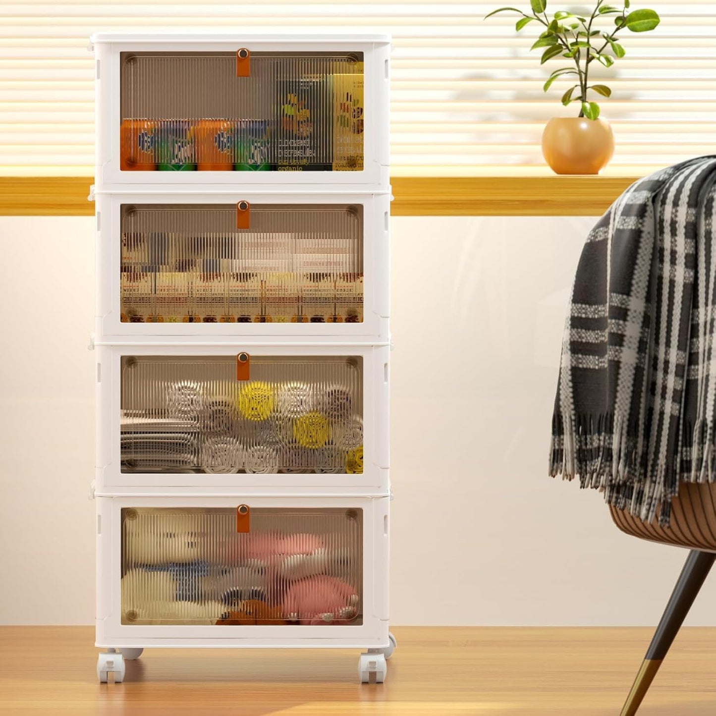 YFXCVSL 4 Tier Plastic Storage Bins: A Game-Changer for Cluttered Spaces