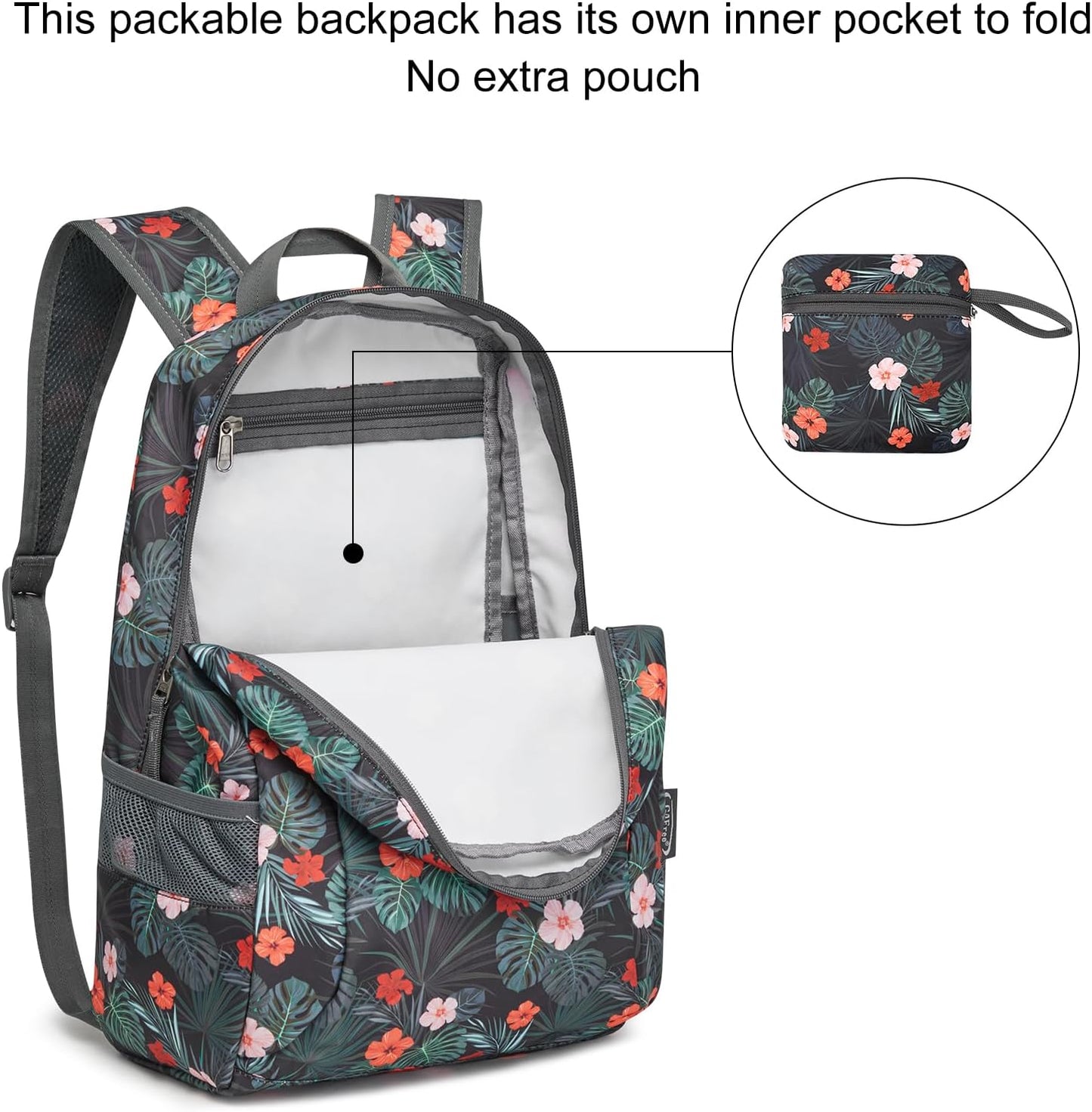 G4Free 20L Lightweight Packable Backpack Foldable Travel Hiking Daypack for Men and Women