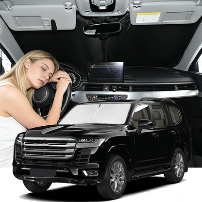 for Toyota Tacoma 2016-2023 2024 2025 2026 Sun Shade Sunshade Windshield Cover - 4 Layers Front Window Shade Custom Fit Tacoma 2Dr 4Dr Pickup Sun Visor 240T Shade Blocks UV Rays Car Accessories